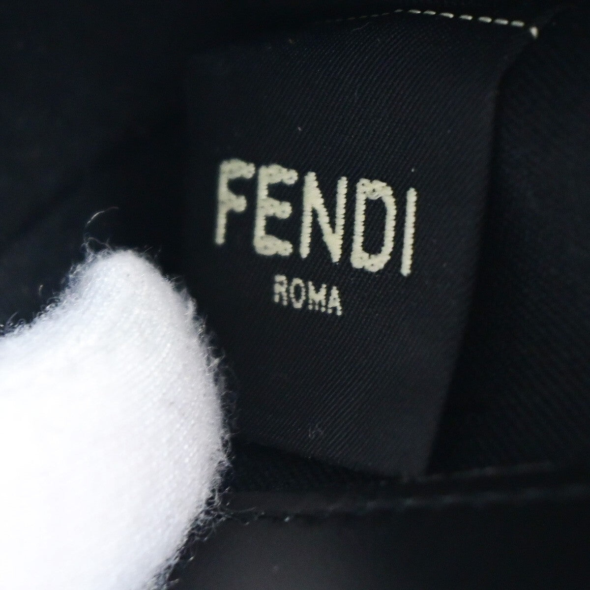 Fendi Camera Zucca Embossed Leather Black Leather Handbag (Pre-Owned)