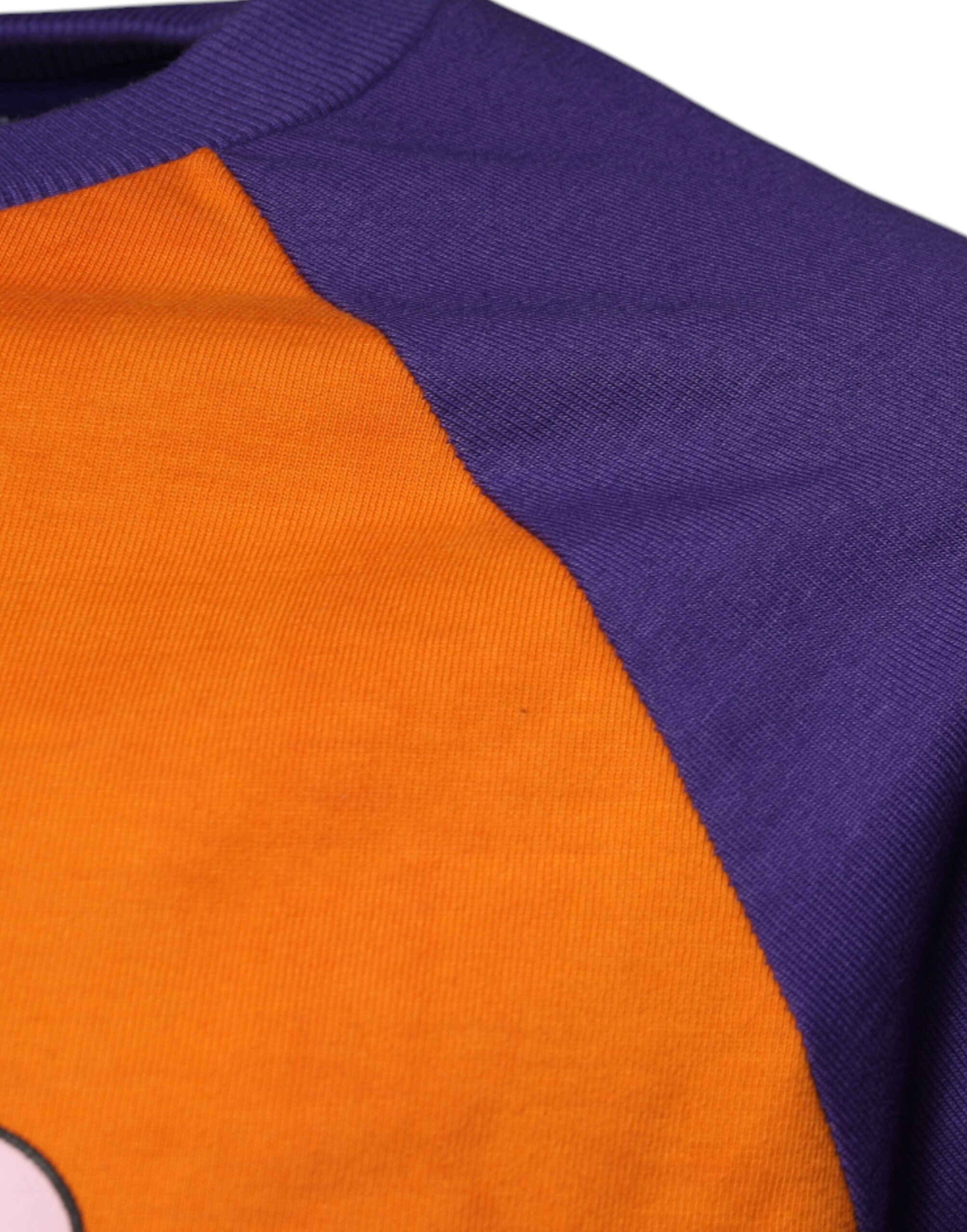 Dolce & Gabbana Orange Purple Graphic Print Short Sleeves Men's T-shirt