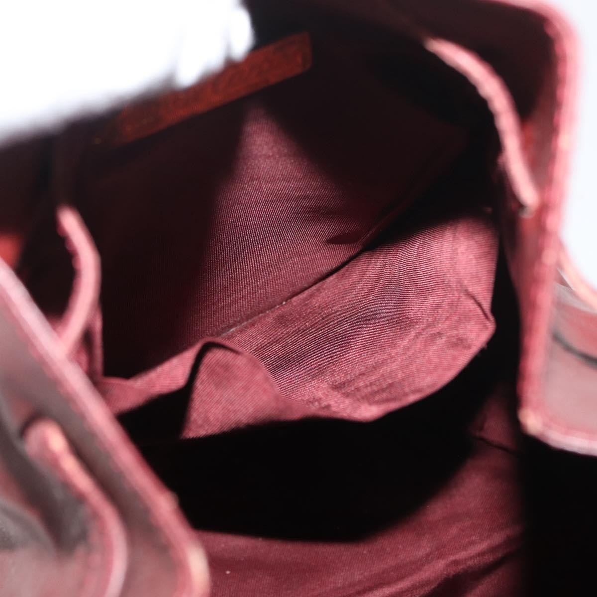 Cartier Must De Cartier Leather Burgundy Leather Shoulder Bag Bag (Pre-Owned)