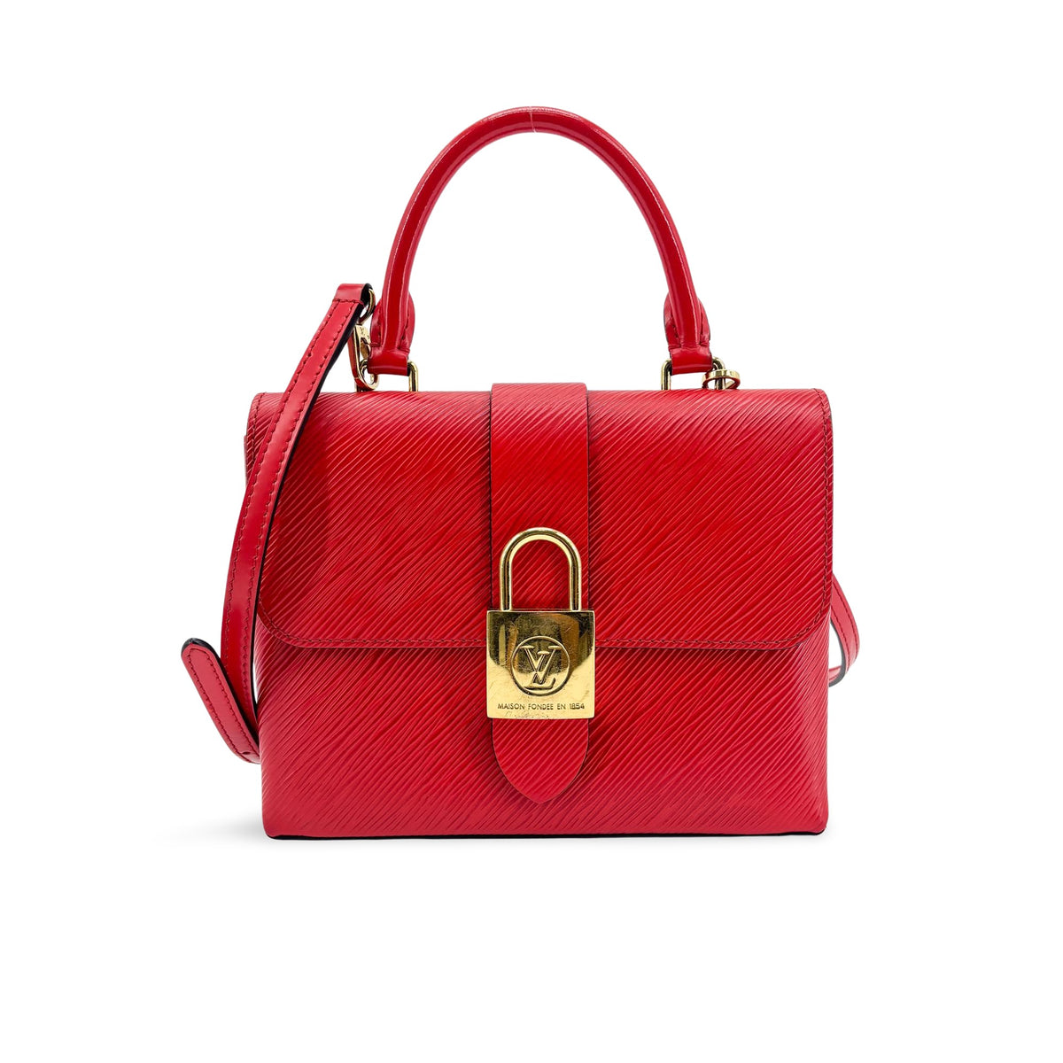 Louis Vuitton Locky Epi Leather Red Leather Handbag (Pre-Owned)