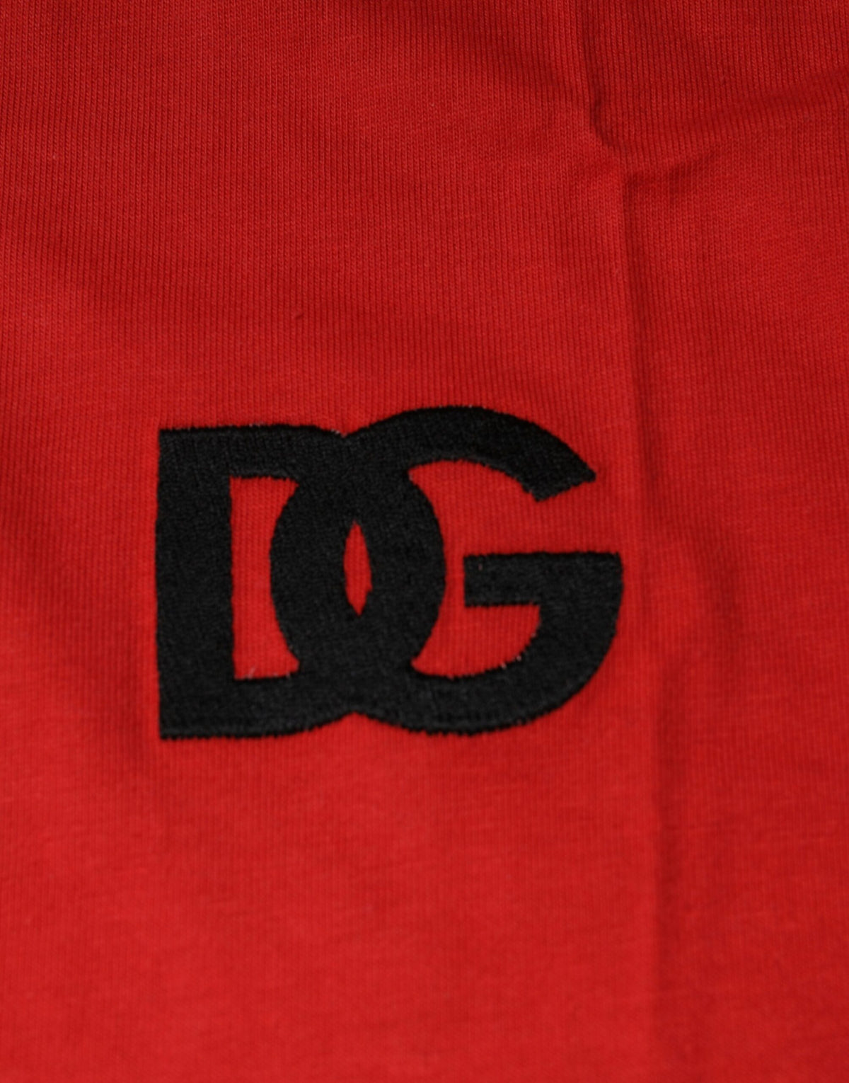 Dolce & Gabbana Red DG Logo Cotton Crew Neck Men's T-shirt