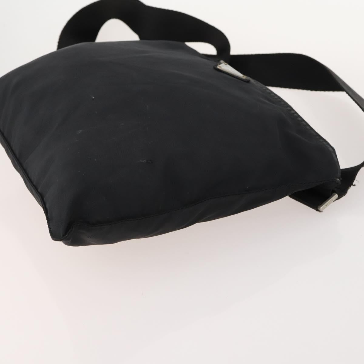 Prada Flat Messenger Tessuto Black Nylon Shoulder Bag Bag (Pre-Owned)