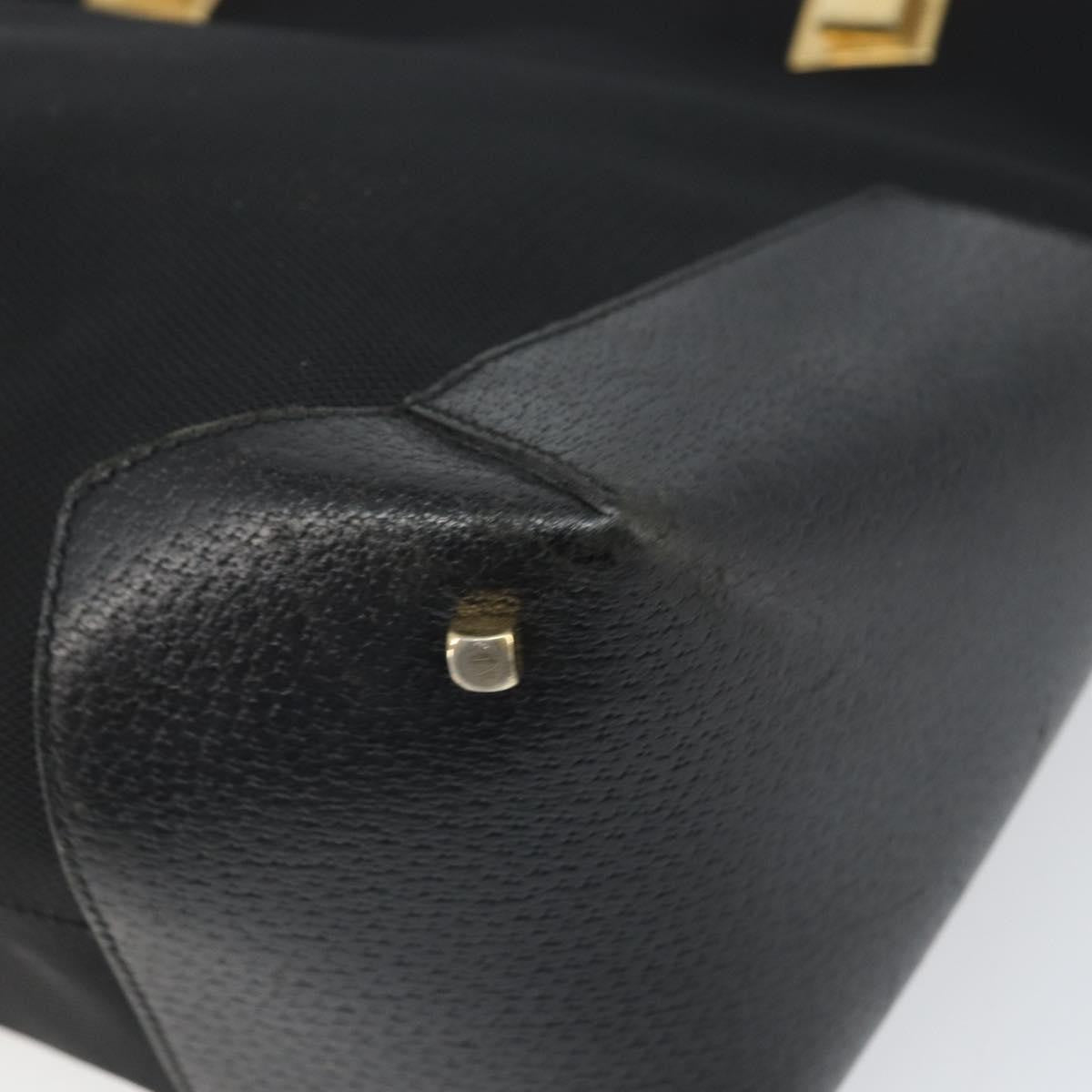 Salvatore Ferragamo Vintage Canvas Black Canvas Tote Bag Bag (Pre-Owned)