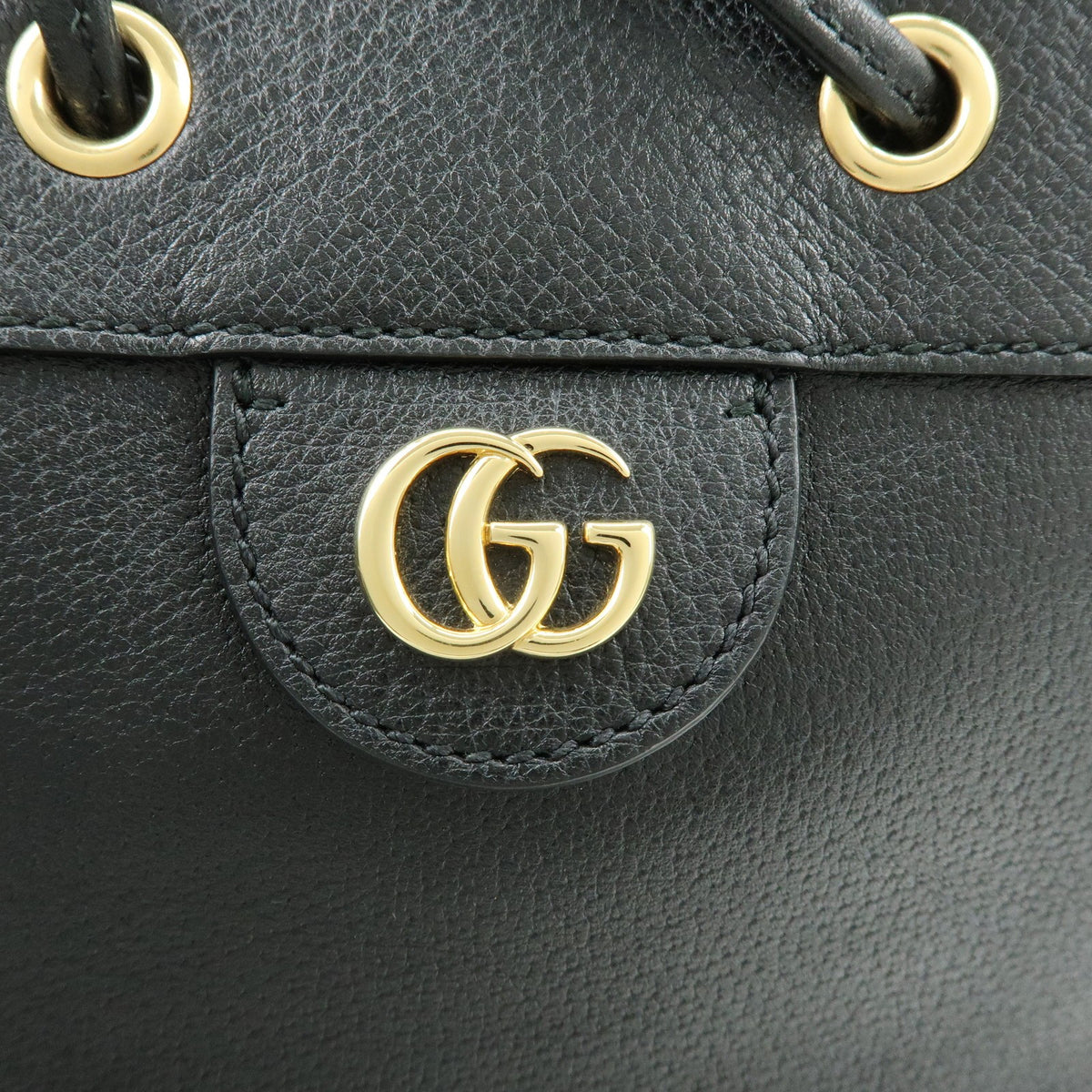 Gucci Ophidia Bucket Leather Black Leather Handbag (Pre-Owned)