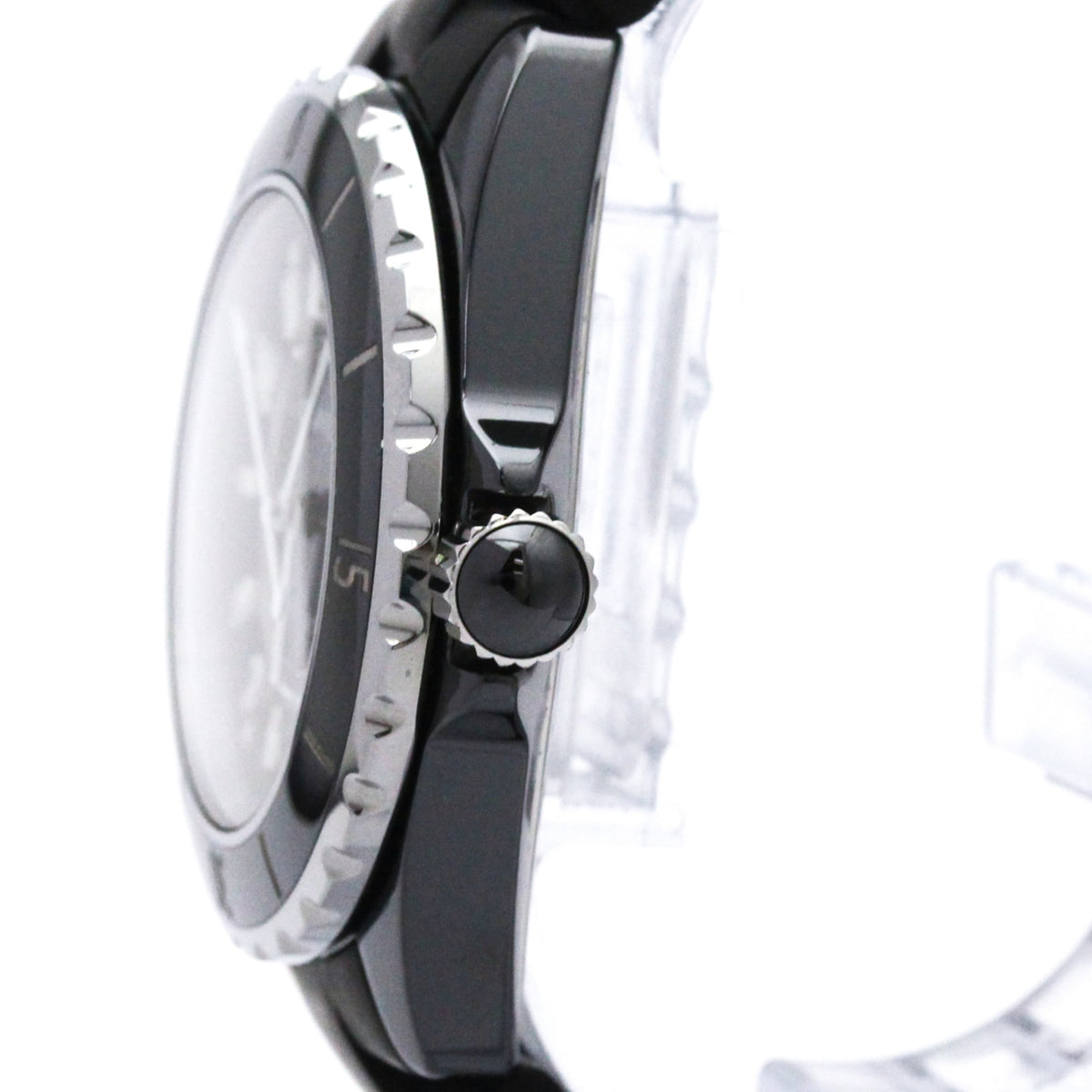 Chanel J12 Automatic Ceramic And Stainless Steel With Diamond Bezel Watch (Pre-Owned)