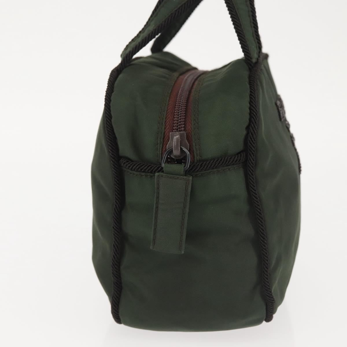 Prada Vintage Tessuto Khaki Nylon Handbag (Pre-Owned)