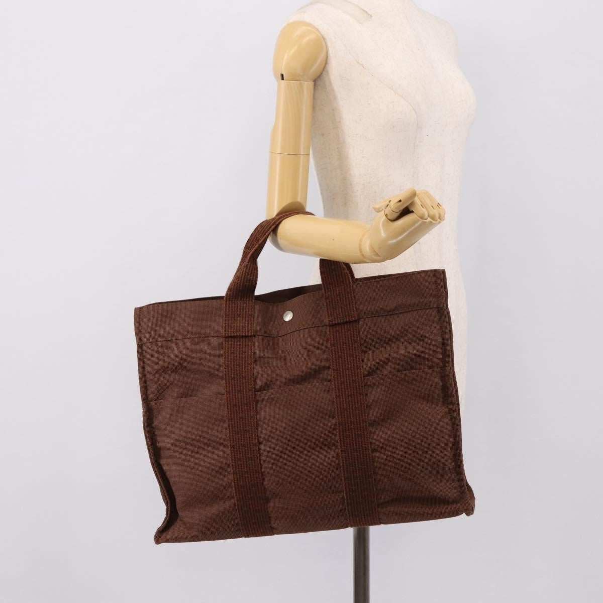 Hermes Fourre-Tout Herline Fourre-Tout Herline Brown Canvas Tote Bag Bag (Pre-Owned)