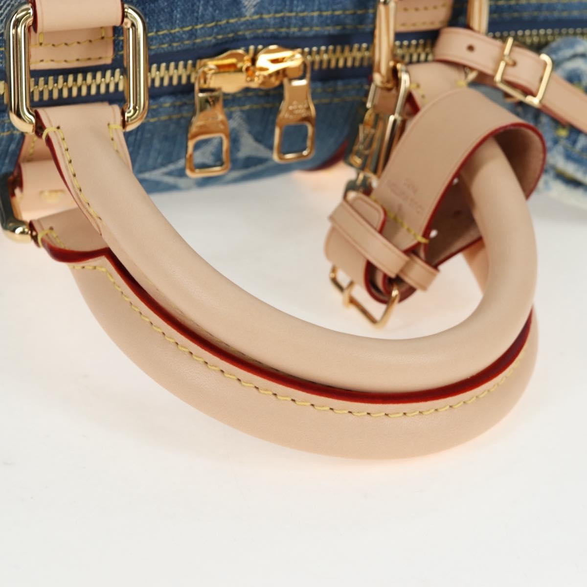 Louis Vuitton Keepall Bandouliere Limited Edition Monogram Watercolor Stripes Denim Blue Denim_Jeans Travel Bag Bag (Pre-Owned)