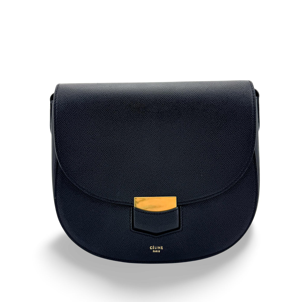 Celine Trotteur Calfskin Navy Leather Crossbody Bag Bag (Pre-Owned)