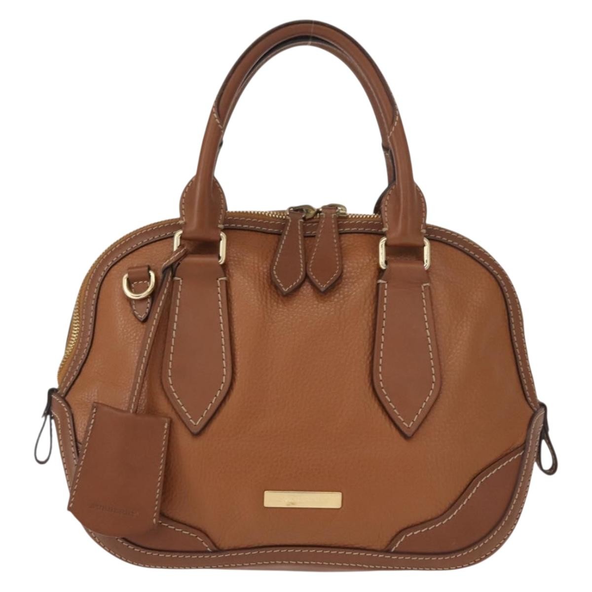 Burberry Orchard Smooth Leather Brown Leather Handbag (Pre-Owned)
