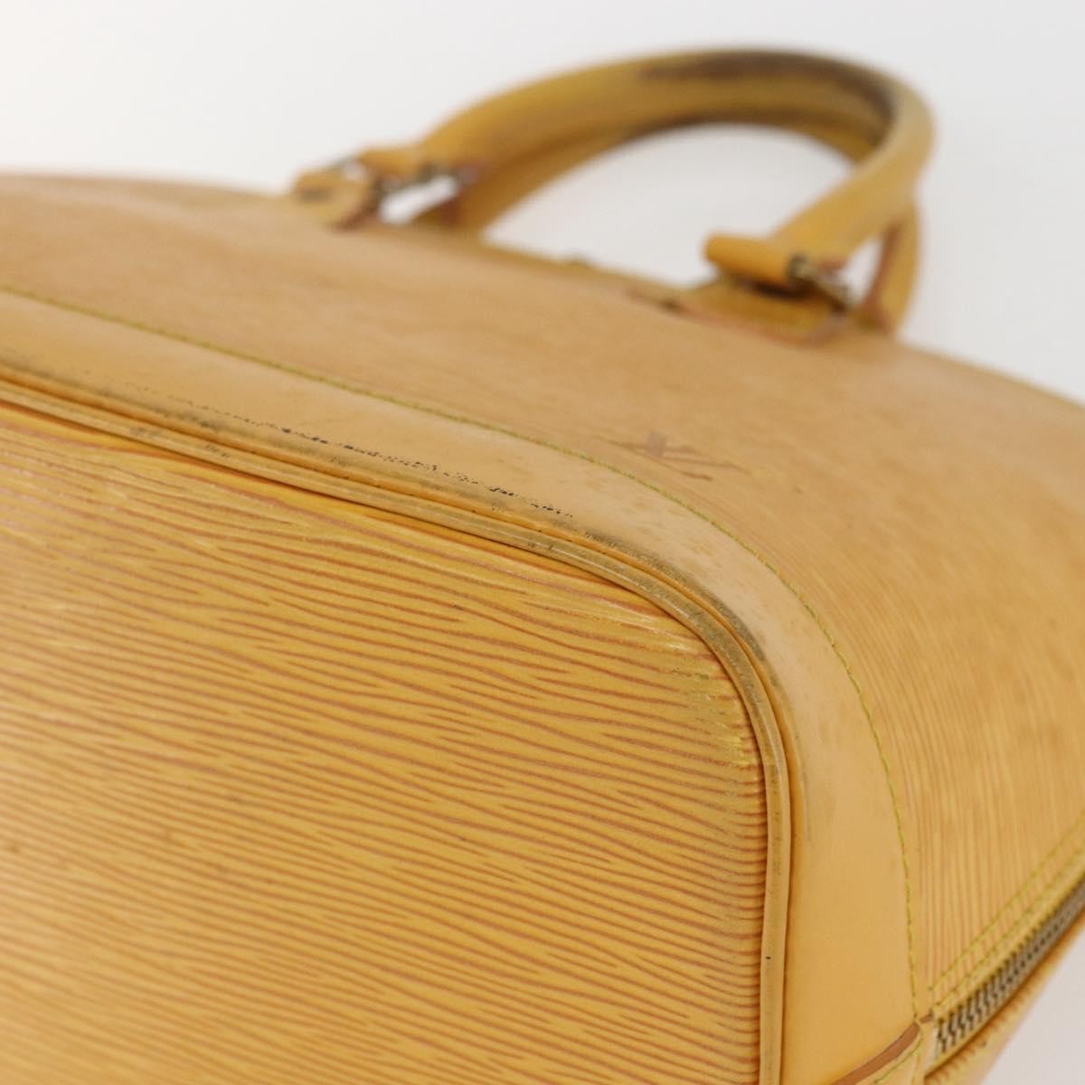 Louis Vuitton Alma Epi Leather Yellow Leather Handbag (Pre-Owned)