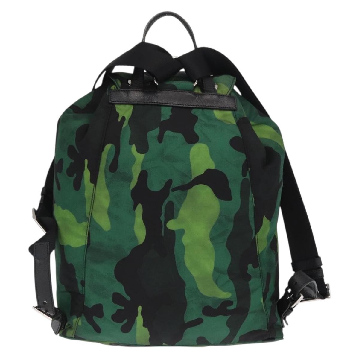 Prada Camouflage Tessuto Green Nylon Backpack Bag (Pre-Owned)