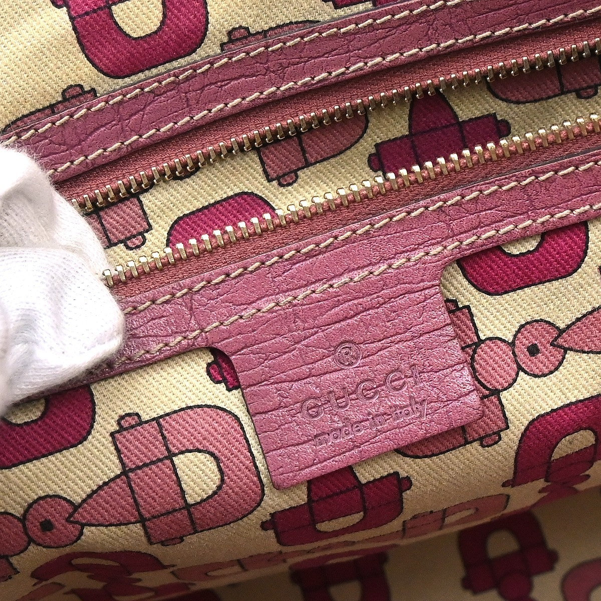Gucci Tote Gg Canvas And Leather Beige Canvas Tote Bag Bag (Pre-Owned)