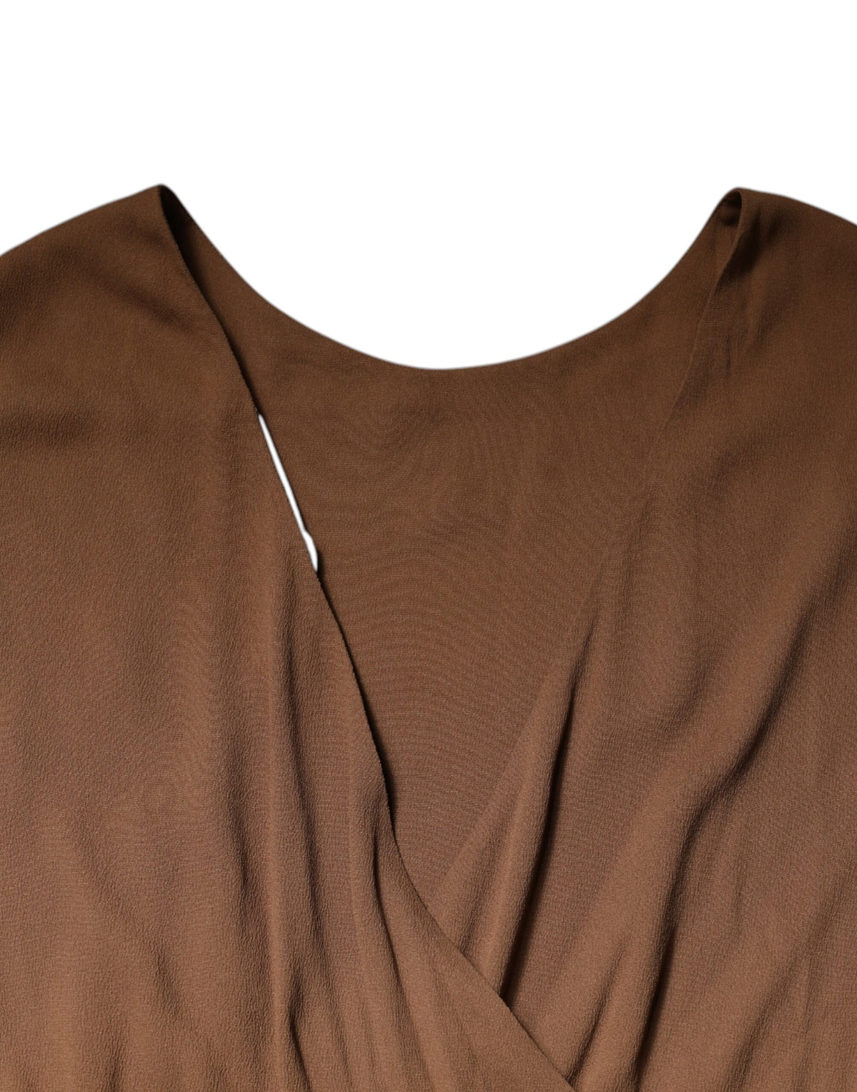 Fabiana Filippi Brown Sleeveless Deep V-neck A-line Long Maxi Women's Dress (Pre-Owned)