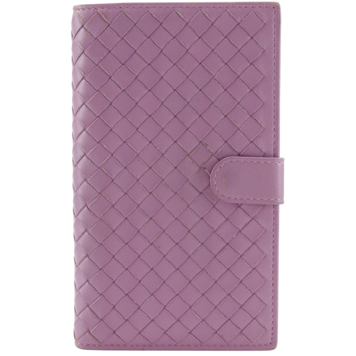 Bottega Veneta Bifold Intrecciato Nappa Pink Leather Wallets Accessory (Pre-Owned)