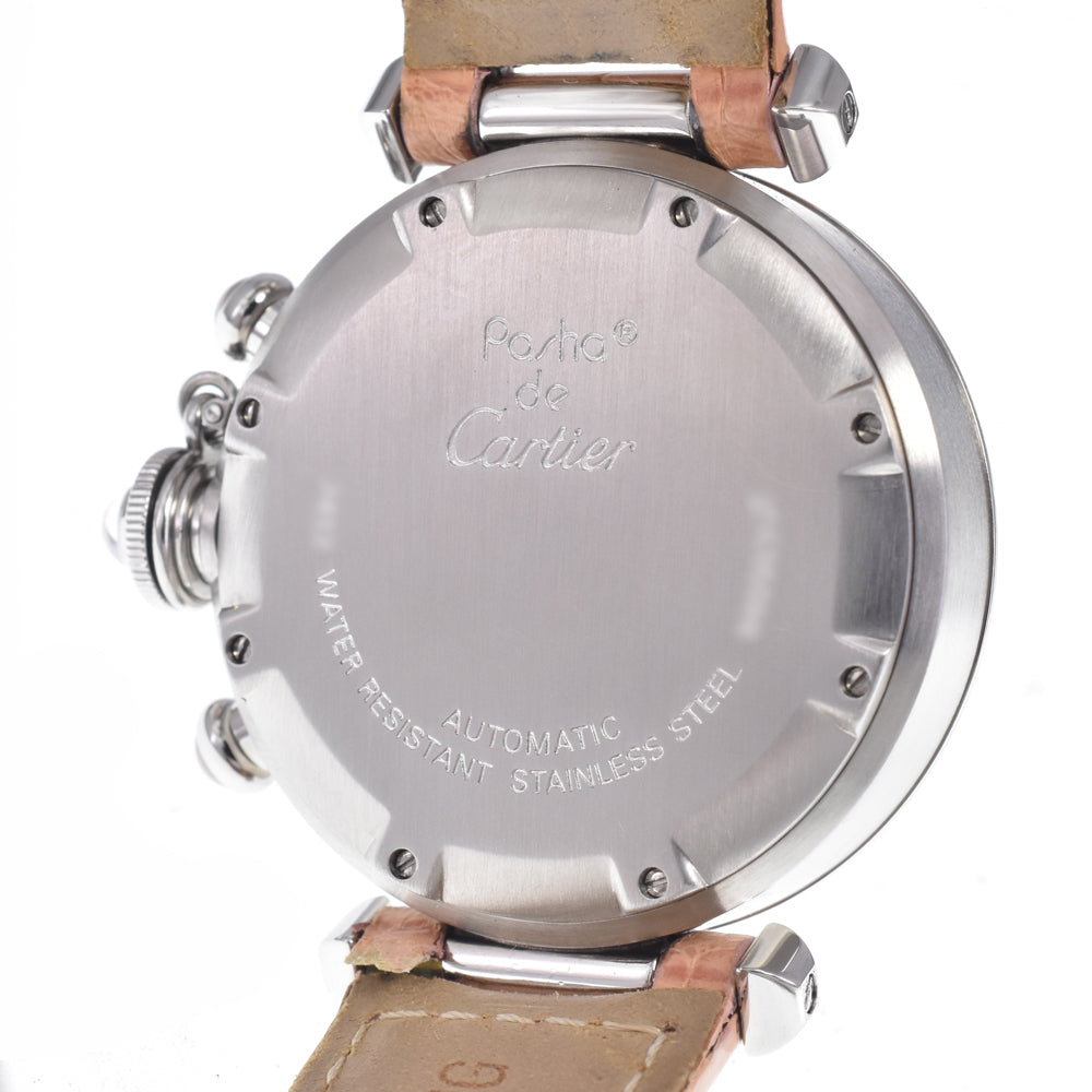Cartier Pasha C Automatic Leather And Steel Watch (Pre-Owned)