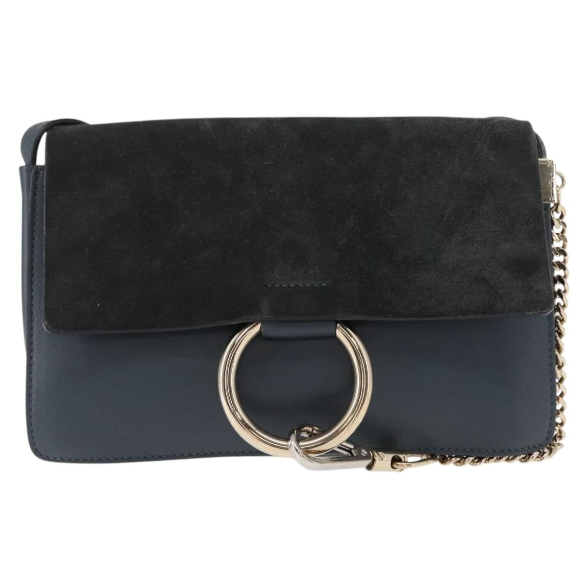 Chloe Faye Leather And Suede Green Suede Bag (Pre-Owned)