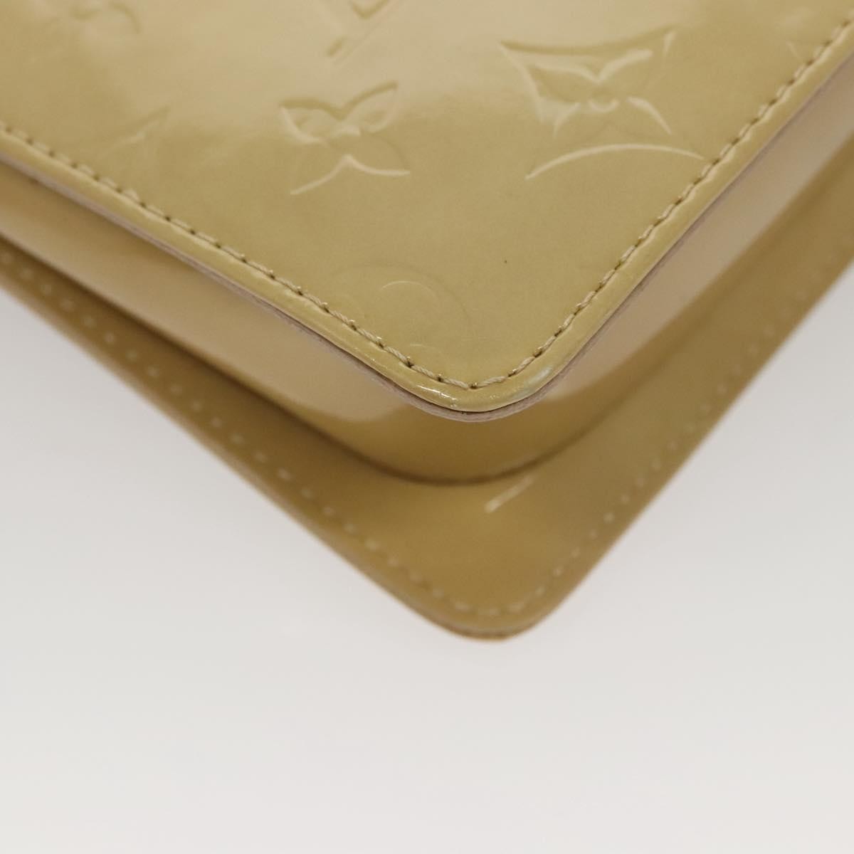 Louis Vuitton Mott Monogram Vernis Beige Patent_Leather Clutche & Pouche Bag (Pre-Owned)