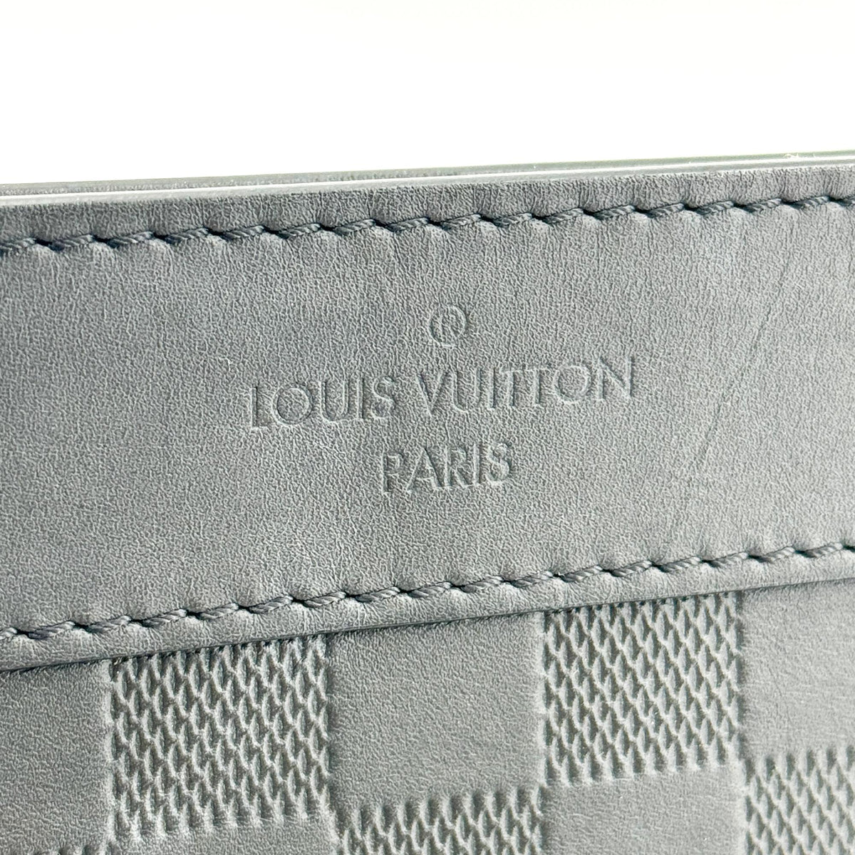 Louis Vuitton Standing Damier Infini Leather Black Leather Clutche & Pouche Bag (Pre-Owned)