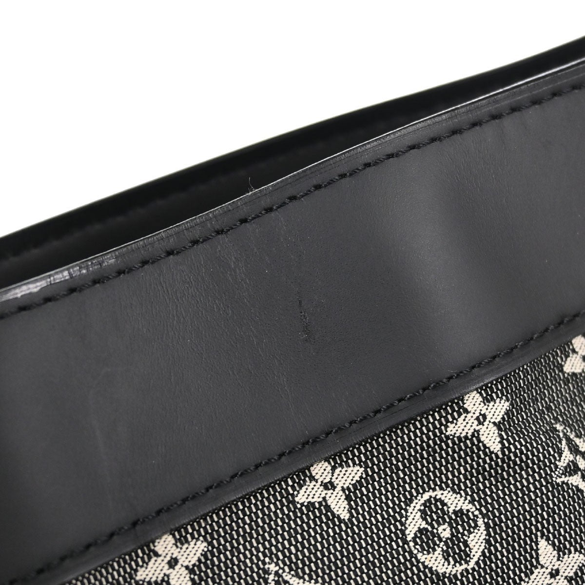 Louis Vuitton Lucille Mini Lin Black Canvas Handbag (Pre-Owned)