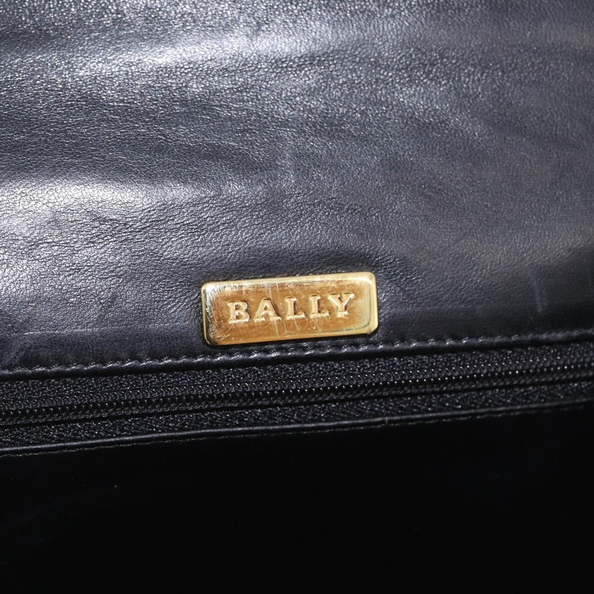 Bally Handbag Leather Black Leather Handbag (Pre-Owned)