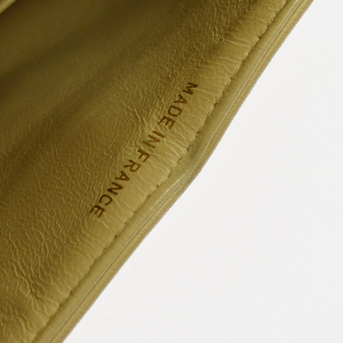 Chanel Timeless - Classic Double Flap Quilted Lambskin Beige Leather Shoulder Bag Bag (Pre-Owned)