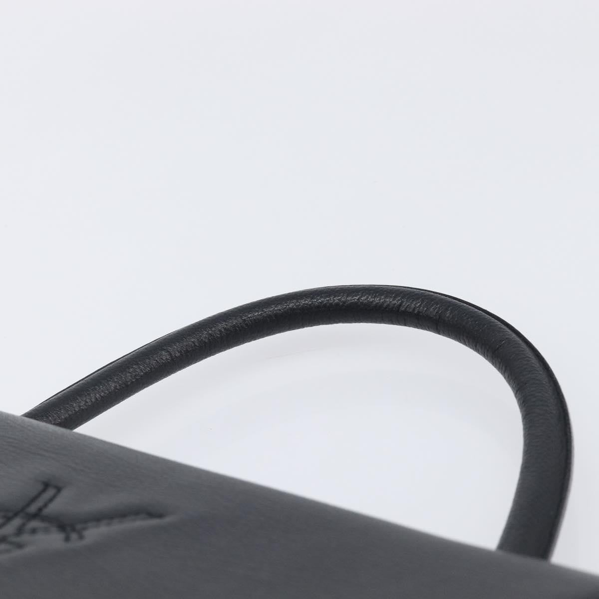 Saint Laurent Handbag Leather Black Leather Handbag (Pre-Owned)