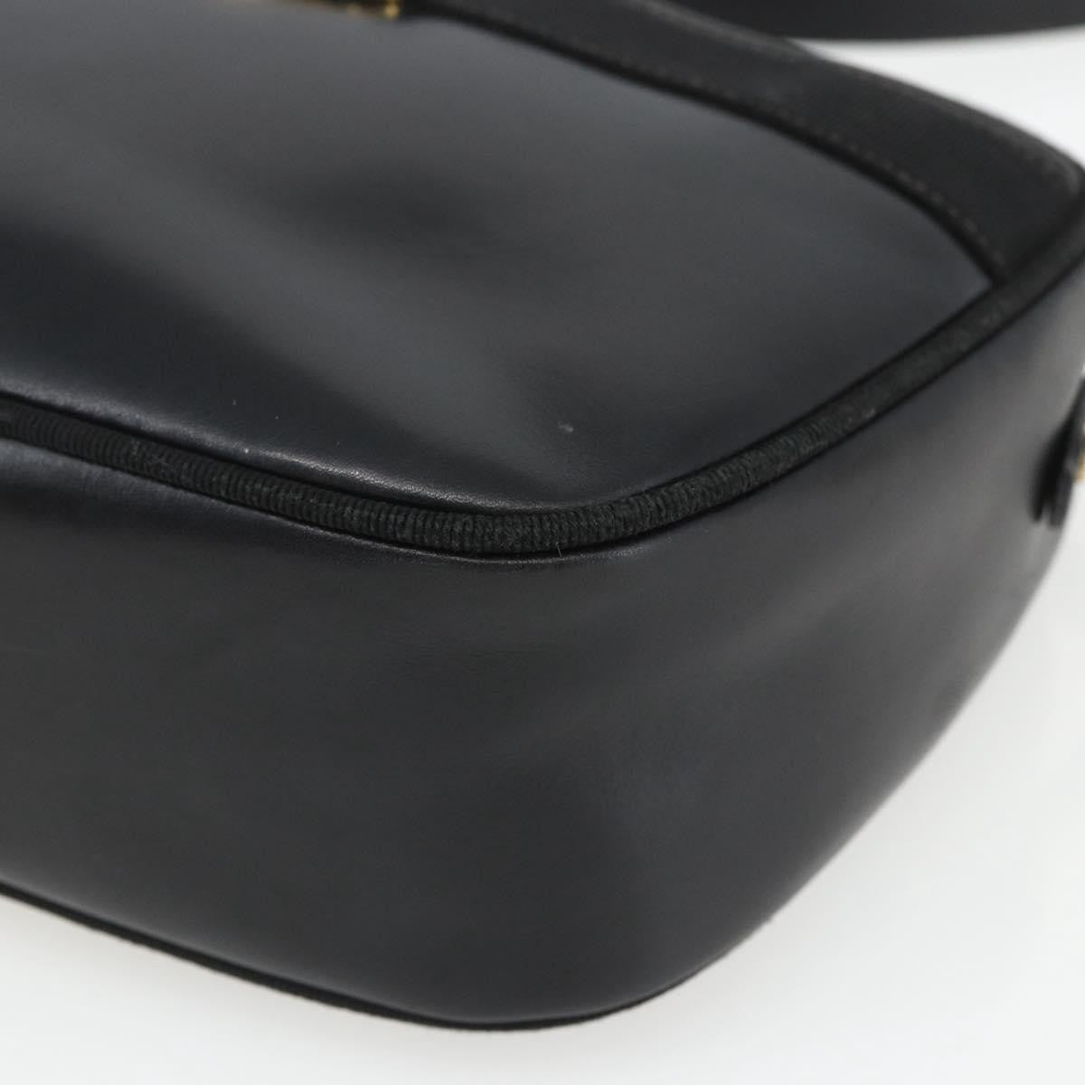 Salvatore Ferragamo Vara Bow Camera Patent Leather Black Leather Shoulder Bag Bag (Pre-Owned)