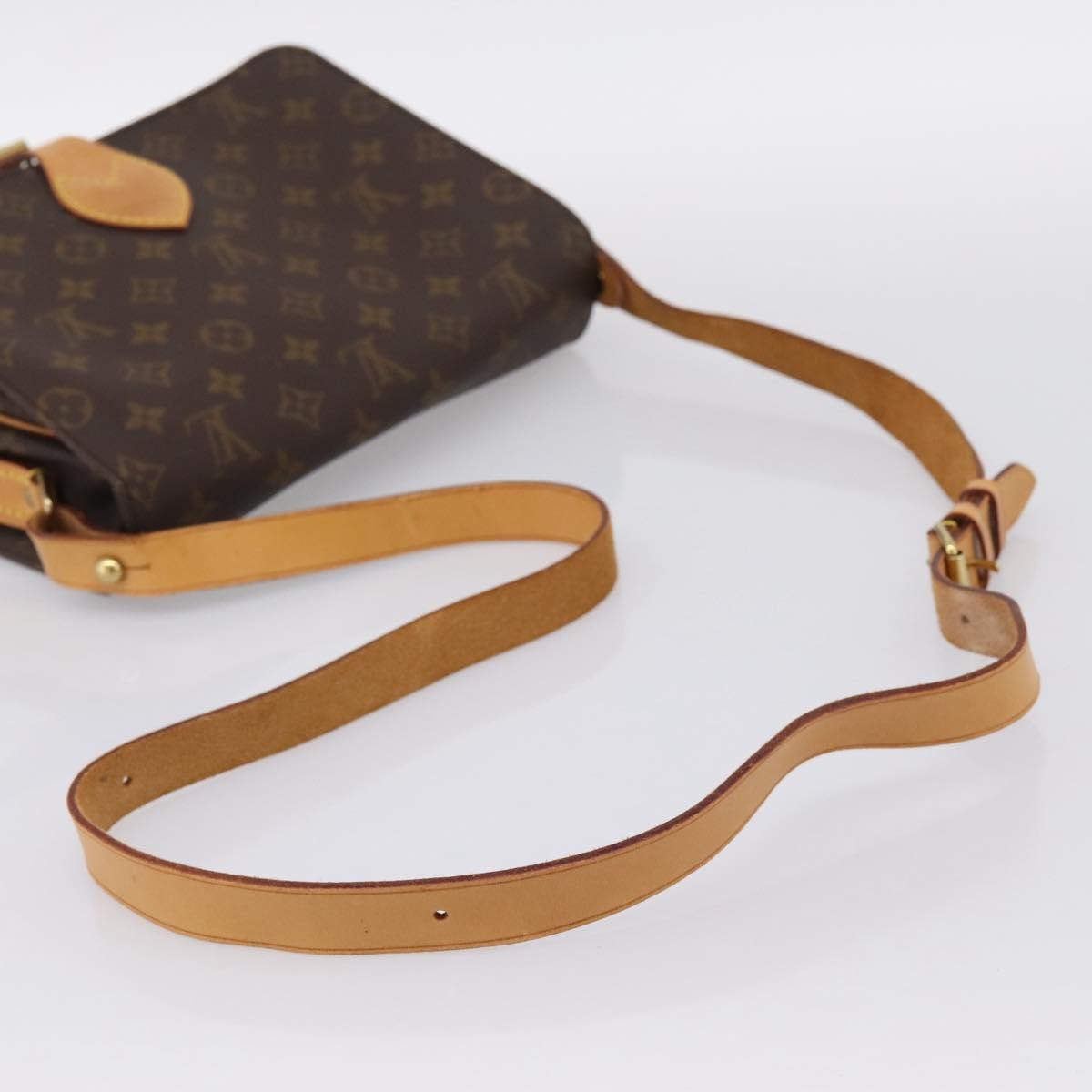 Louis Vuitton Cartouchiere Monogram Brown Canvas Shoulder Bag Bag (Pre-Owned)