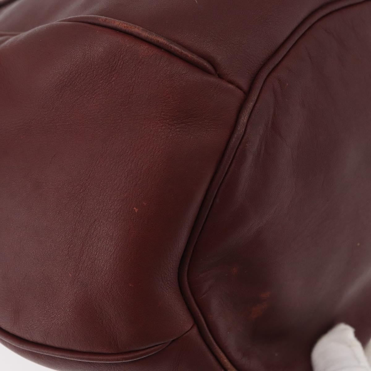 Cartier Must De Cartier Leather Burgundy Leather Shoulder Bag Bag (Pre-Owned)