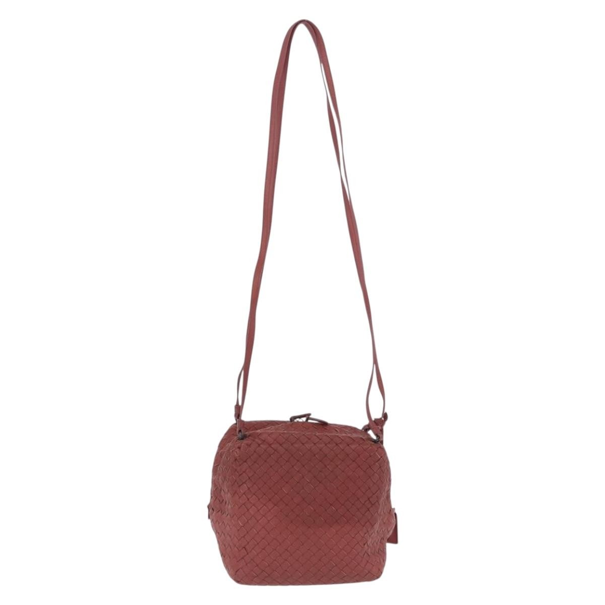 Bottega Veneta Zip Cube Messenger Intrecciato Nappa Brown Leather Shoulder Bag Bag (Pre-Owned)