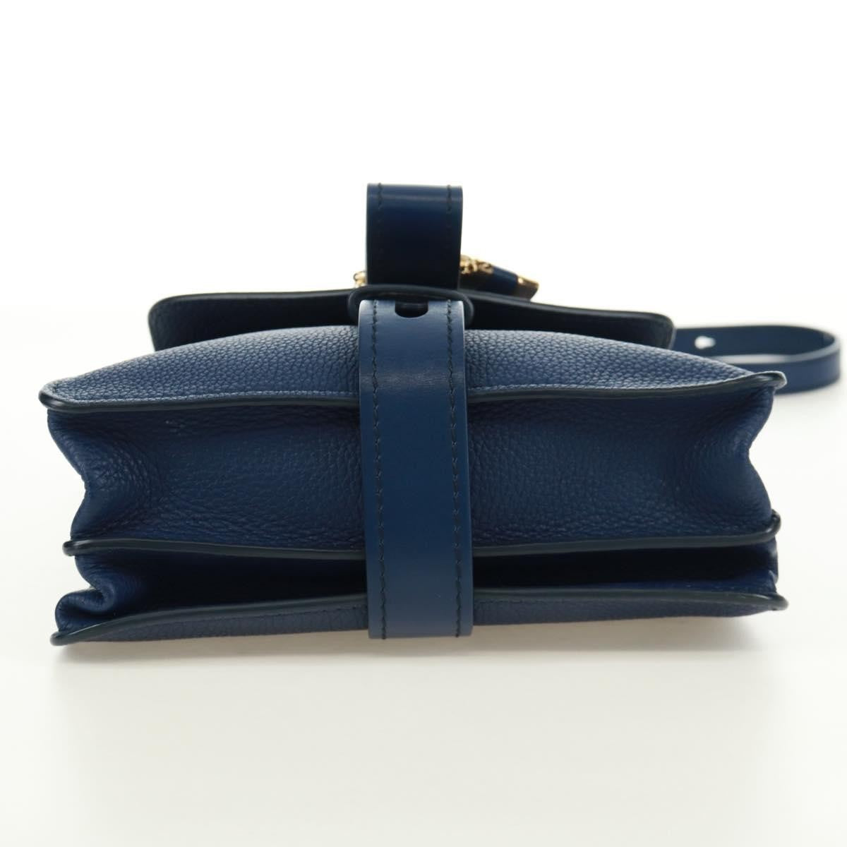Chloe Aby Day Leather Blue Leather Handbag (Pre-Owned)