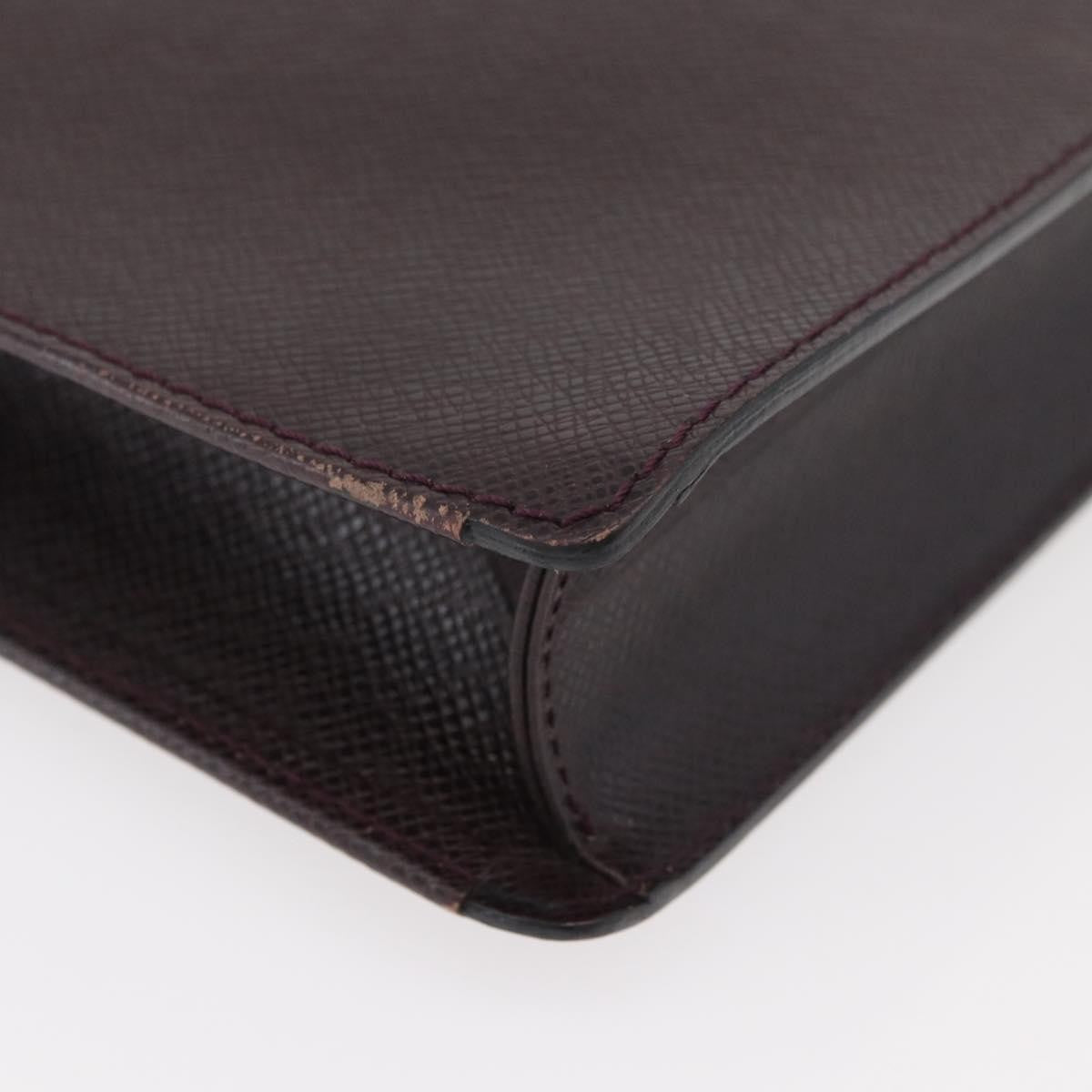 Louis Vuitton Serviette Kourad Taiga Leather Burgundy Leather Briefcase Bag (Pre-Owned)