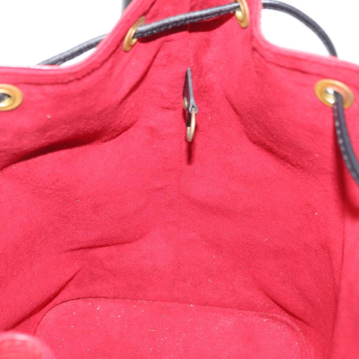 Louis Vuitton Bicolor Petit Noe Epi Leather Red Leather Handbag (Pre-Owned)