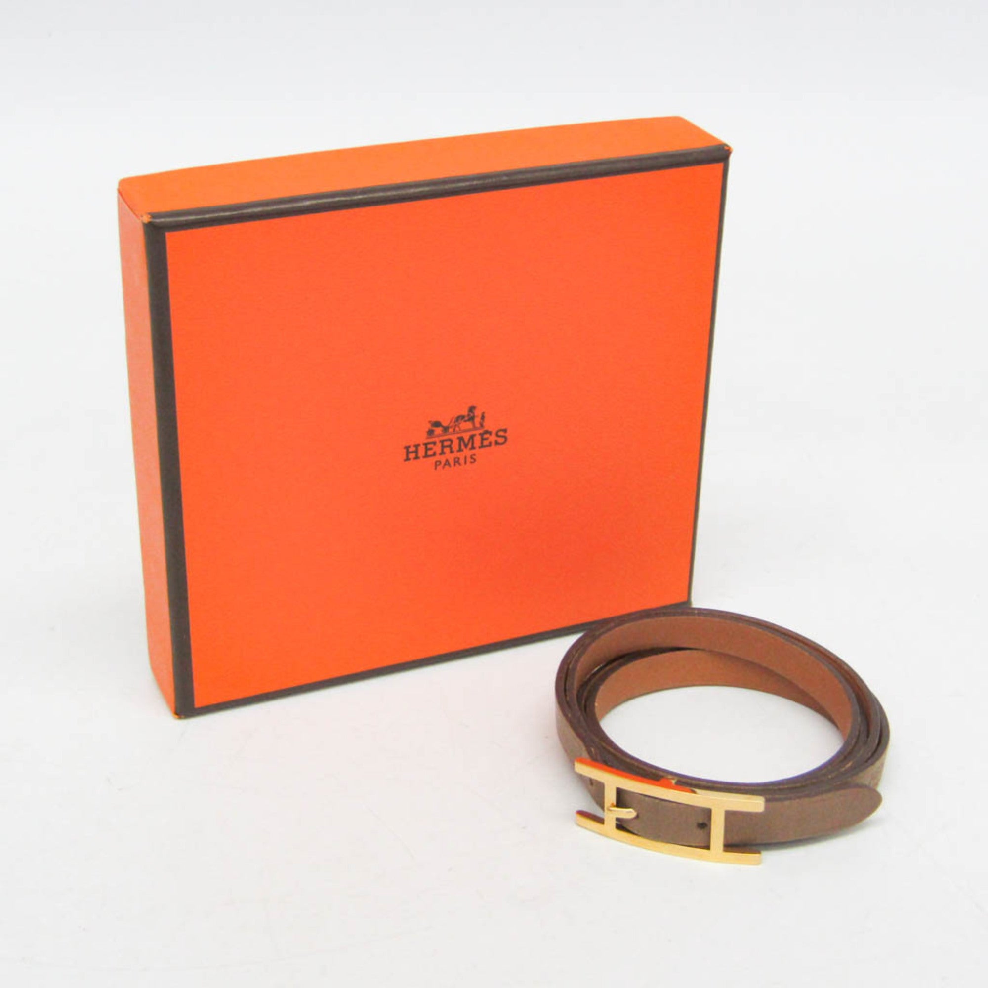 Hermes Hapi 3 Leather Beige Leather Bracelet Jewelry (Pre-Owned)