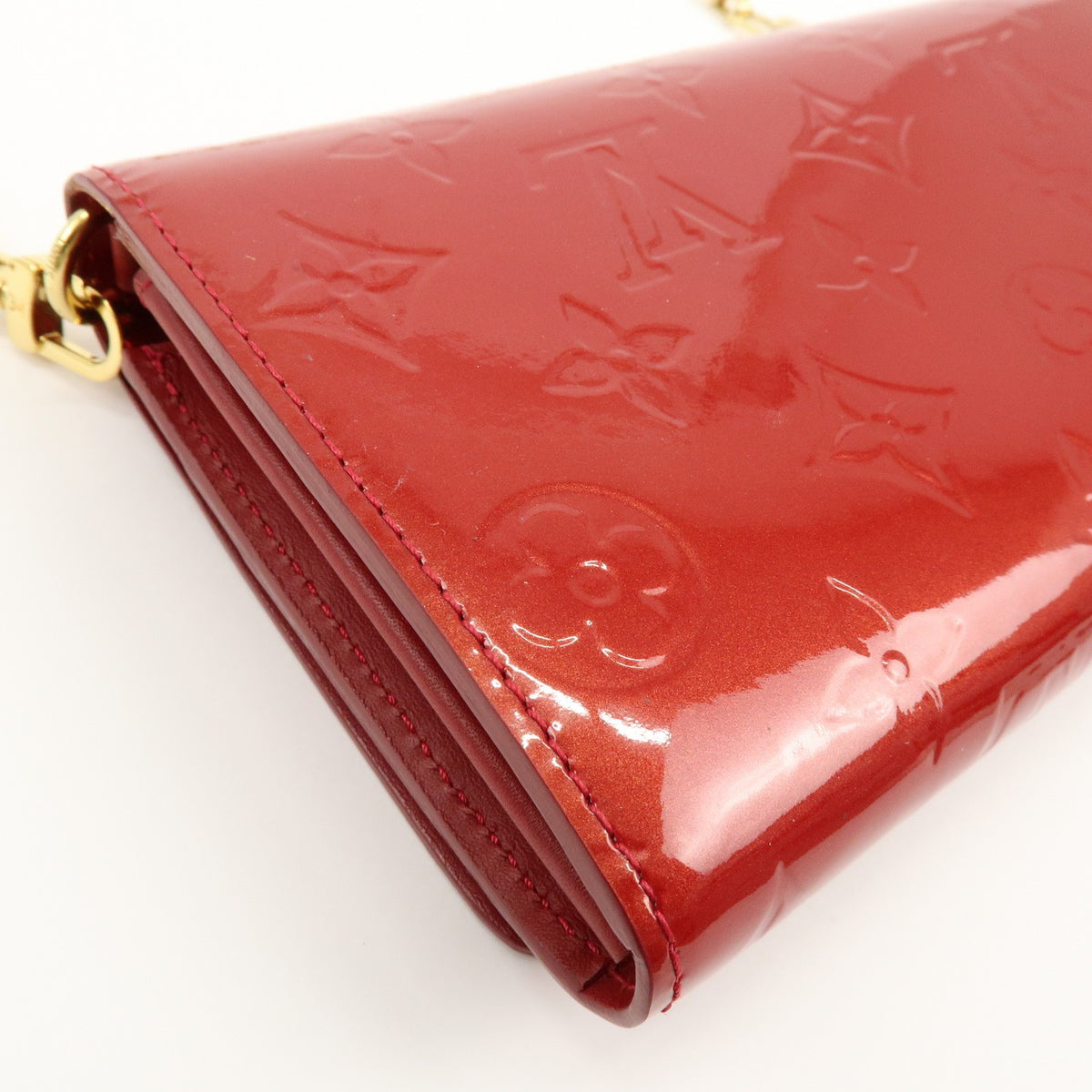 Louis Vuitton Chaine Monogram Vernis Red Patent_Leather Crossbody Bag Bag (Pre-Owned)