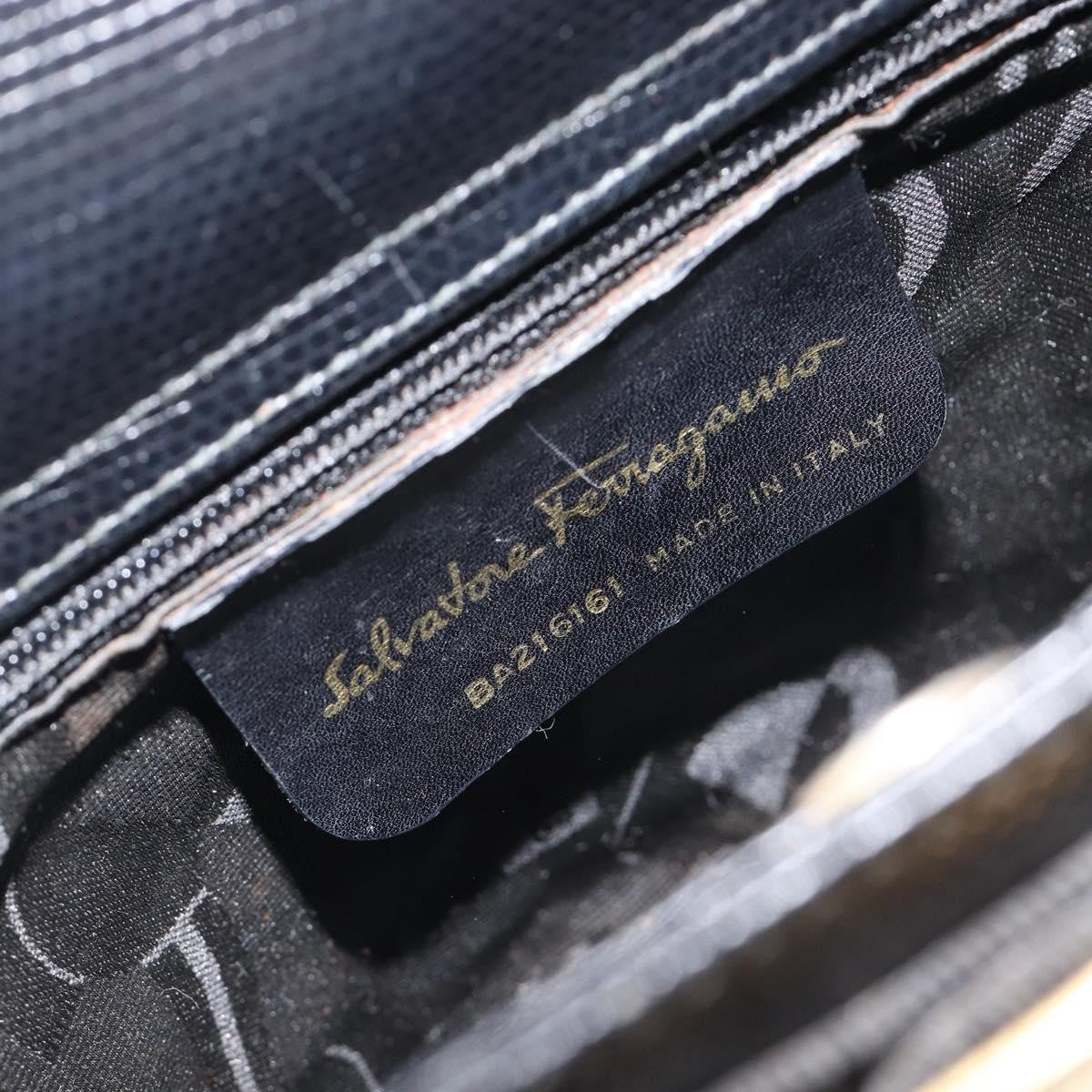 Salvatore Ferragamo Vara Bow Leather Black Leather Crossbody Bag Bag (Pre-Owned)