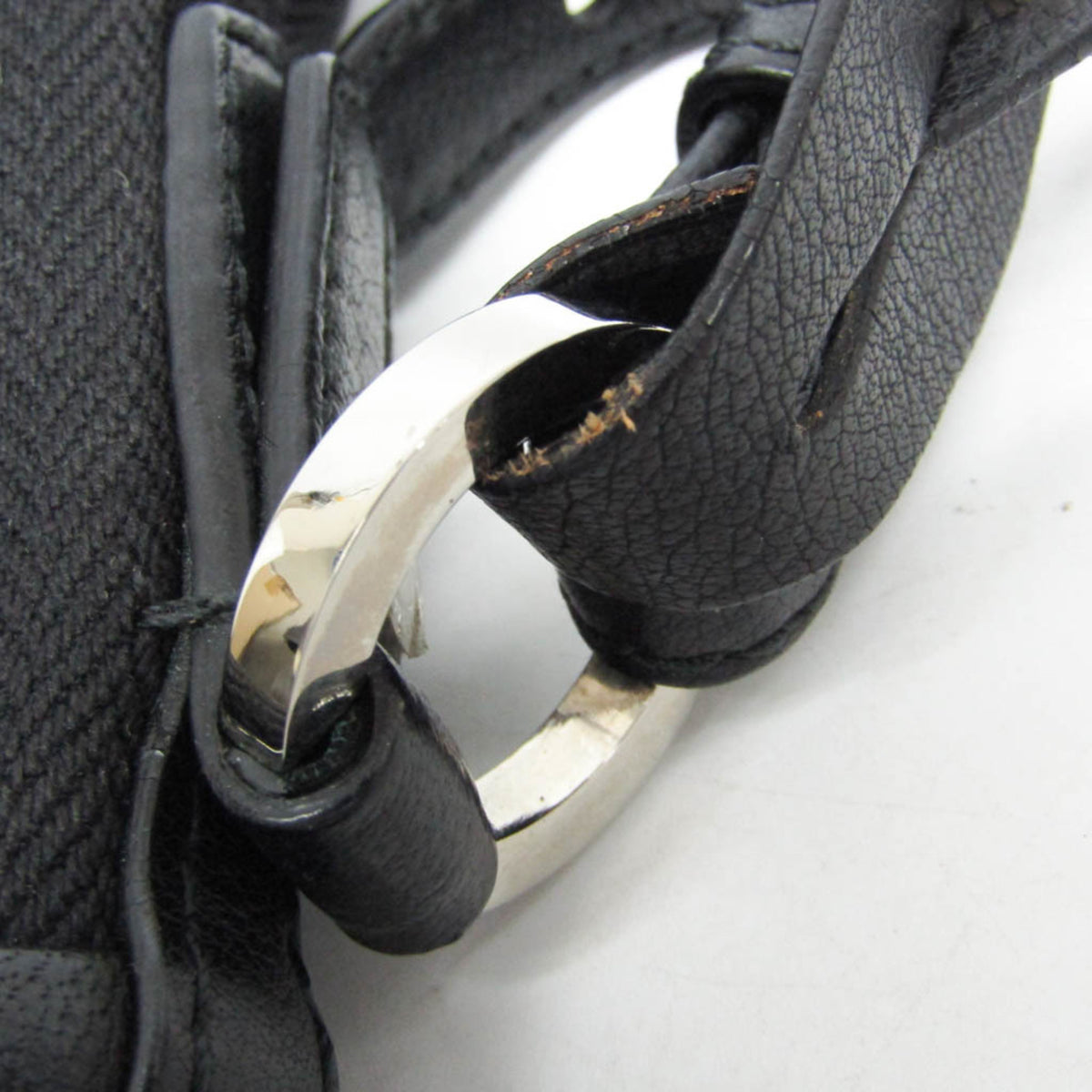 Bvlgari Open Hobo Leather Black Leather Shoulder Bag Bag (Pre-Owned)