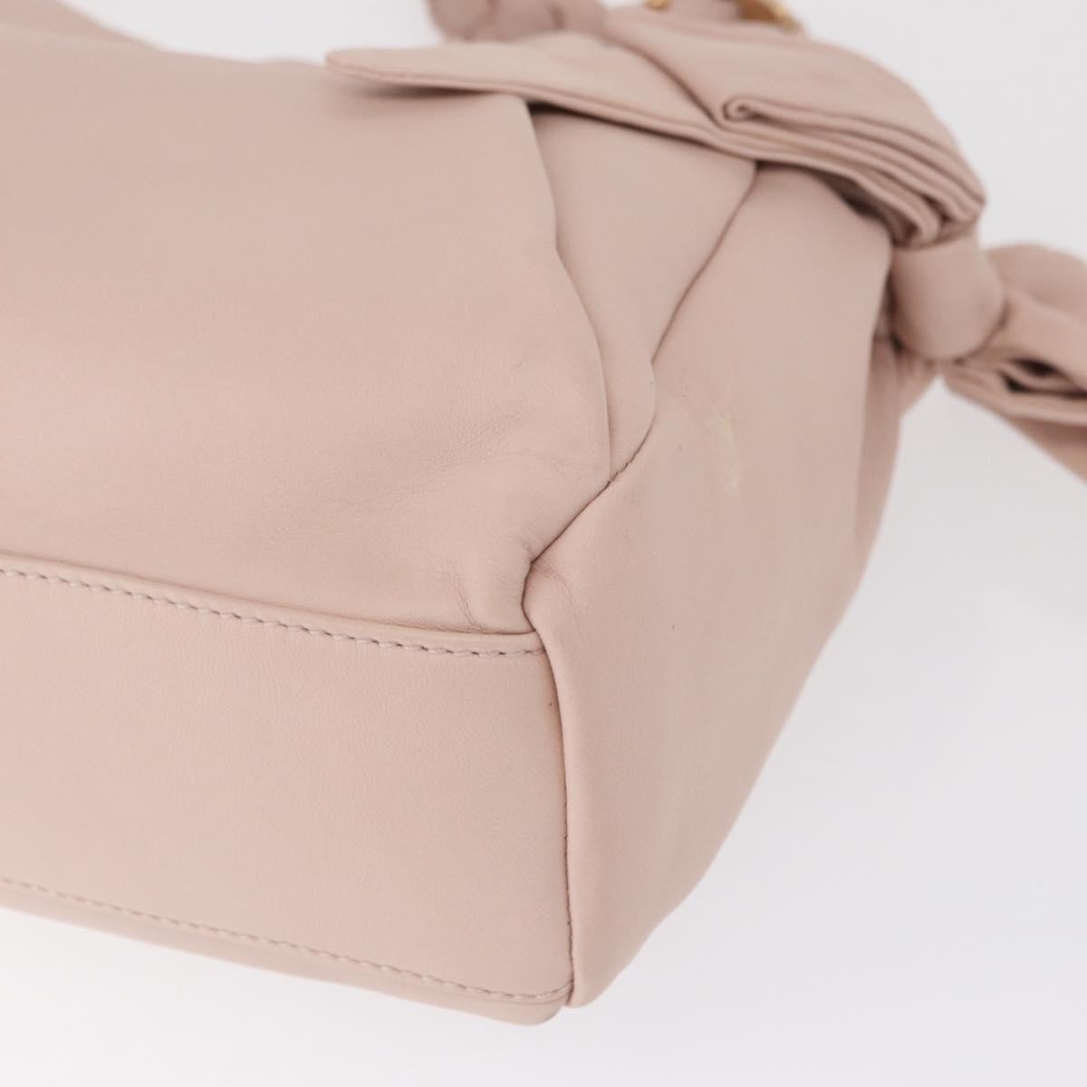 Salvatore Ferragamo Vala Leather Pink Leather Shoulder Bag Bag (Pre-Owned)