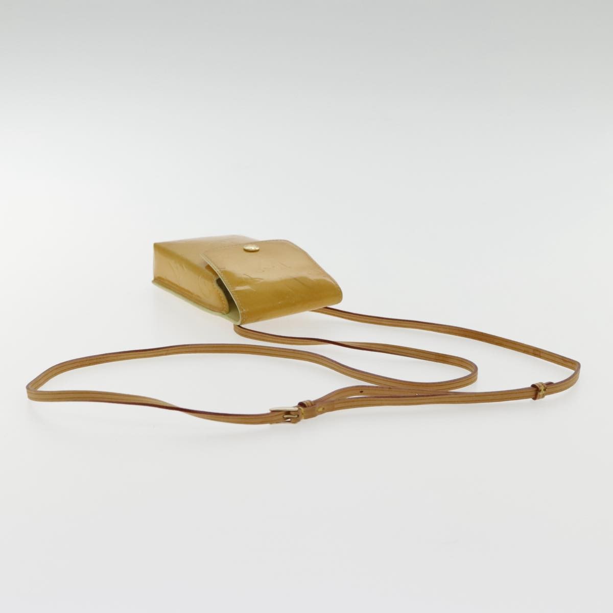 Louis Vuitton Walker Monogram Vernis Yellow Patent_Leather Clutche & Pouche Bag (Pre-Owned)
