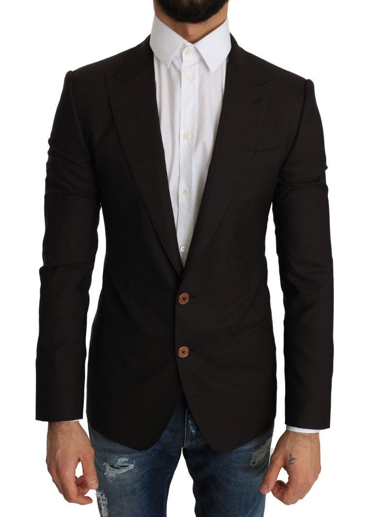 Dolce & Gabbana Brown Wool SICILIA Jacket Coat Men's Blazer