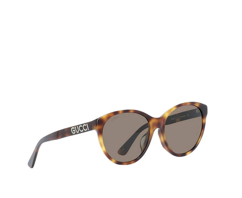 Gucci Women's Havana Oversize Acetate Sunglasses