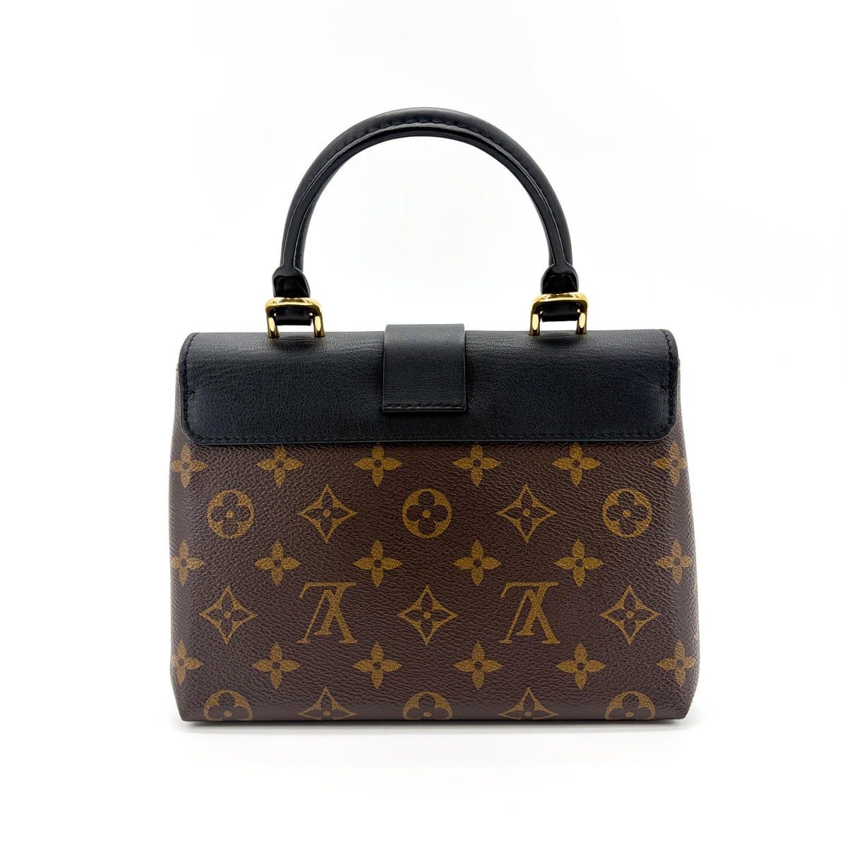 Louis Vuitton Locky Monogram Canvas With Leather Black Canvas Handbag (Pre-Owned)