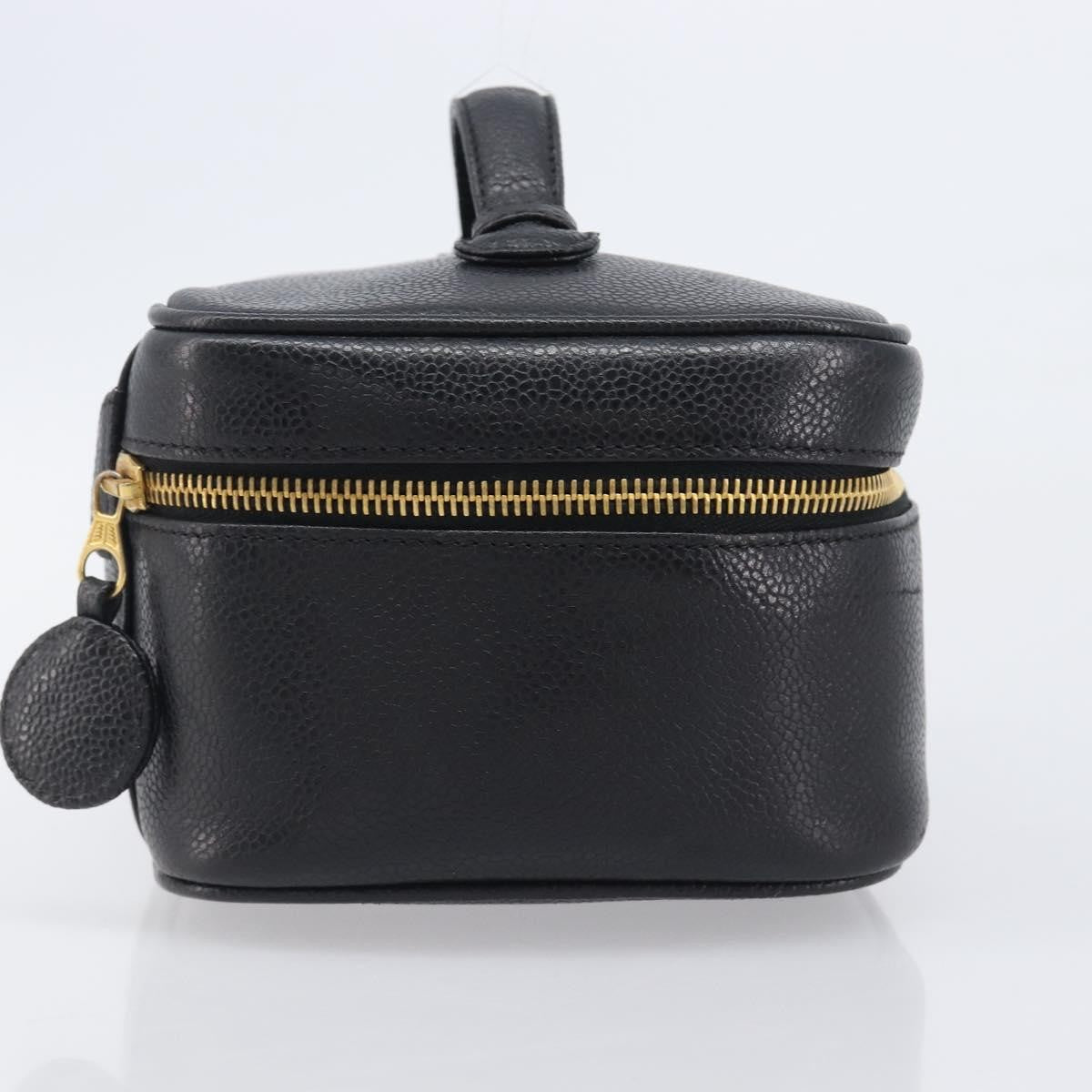 Chanel Vintage Timeless Cosmetic Case Caviar Black Leather Clutche & Pouche Bag (Pre-Owned)