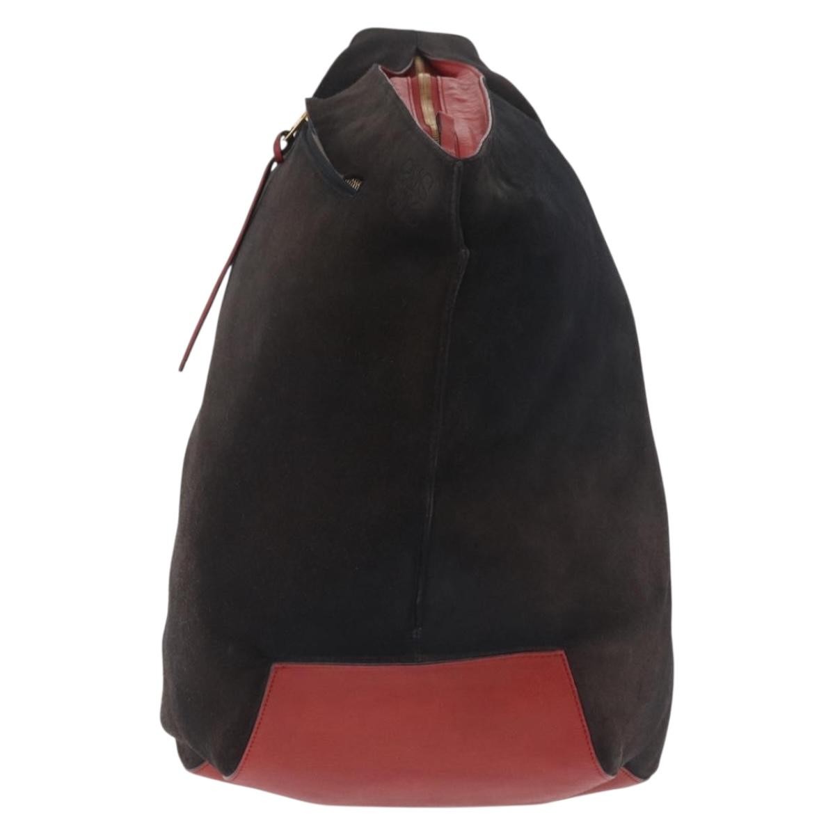 Loewe Anton Suede Brown Suede Backpack Bag (Pre-Owned)