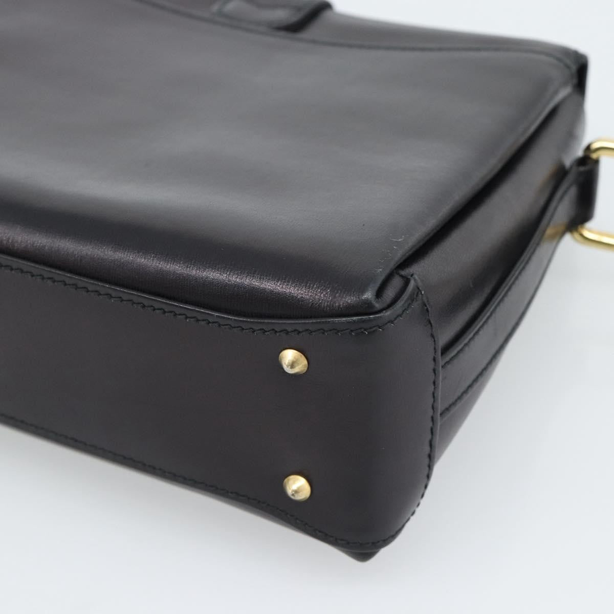 Gucci Vintage Leather Black Leather Shoulder Bag Bag (Pre-Owned)
