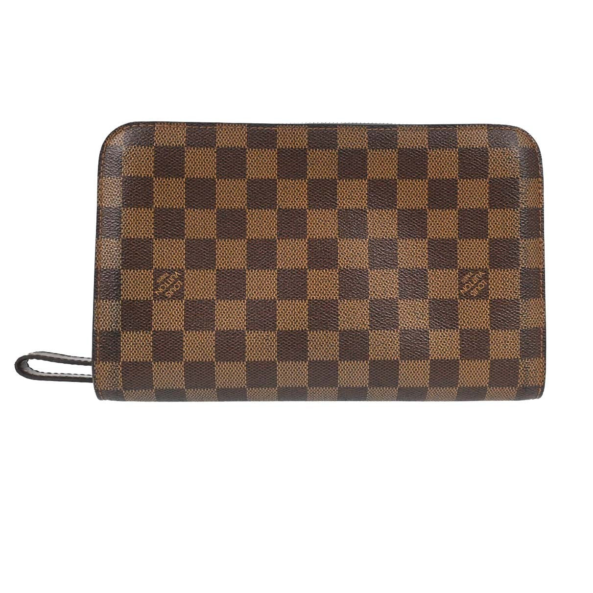 Louis Vuitton Pochette Saint Louis Damier Ebene Brown Canvas Clutche & Pouche Bag (Pre-Owned)