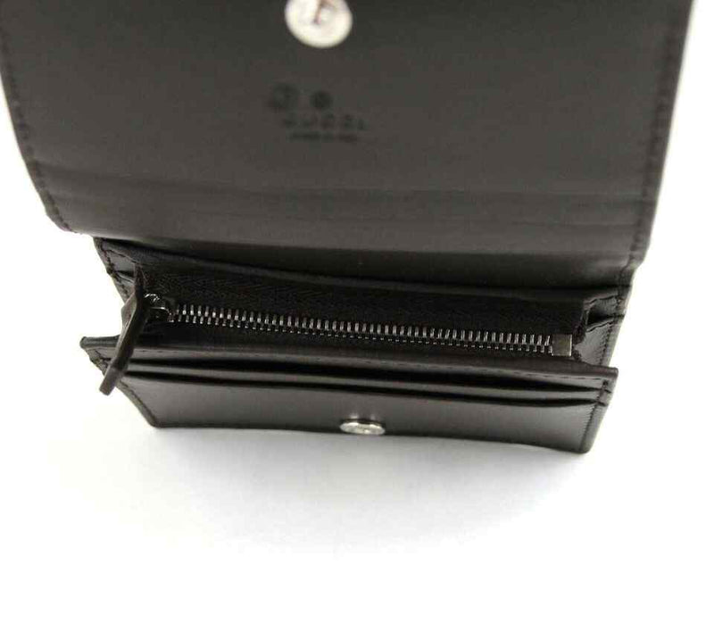 Gucci Men's Dark Brown Microguccissima Leather Bi-fold Card Case Wallet
