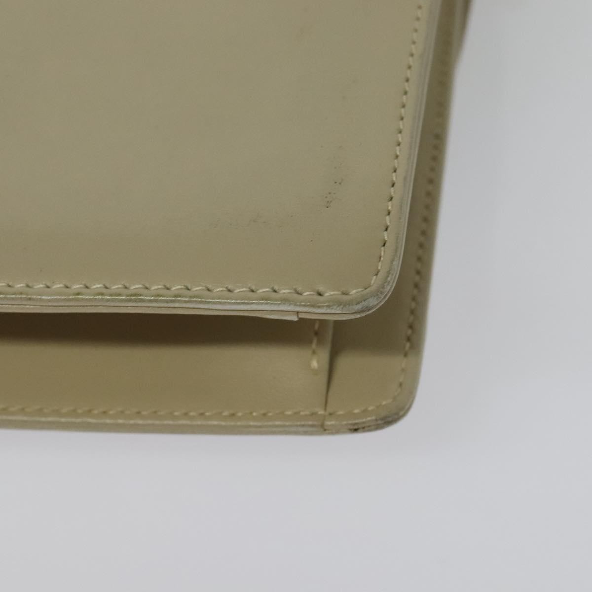 Gucci Vintage Interlocking G Flap Leather Beige Leather Shoulder Bag Bag (Pre-Owned)