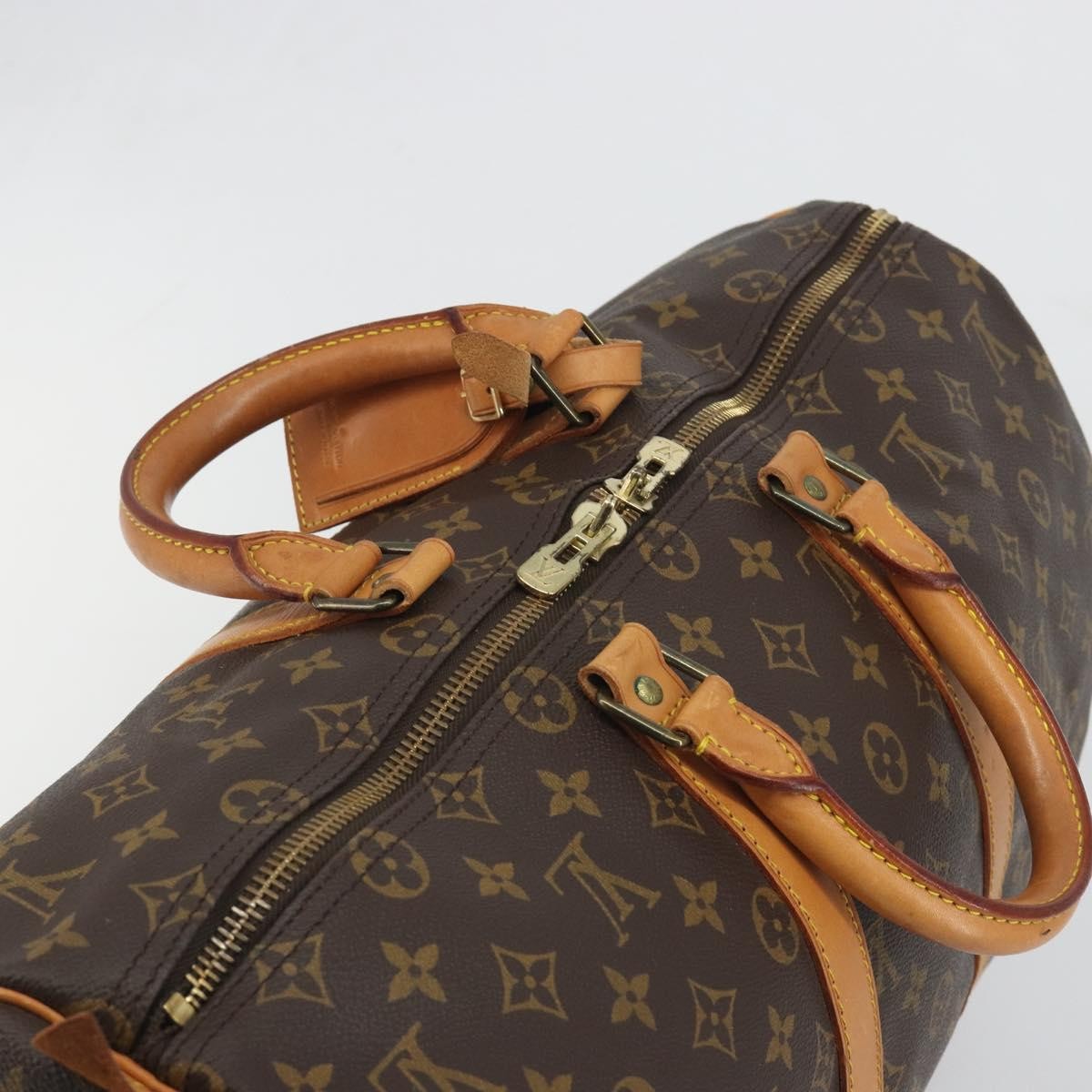 Louis Vuitton Keepall Monogram Brown Canvas Travel Bag Bag (Pre-Owned)